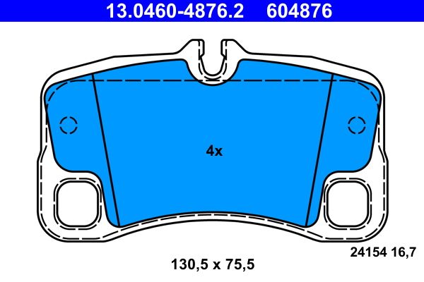 ATE 13.0460-4876.2 - Bremsbelagsatz, Scheibenbremse