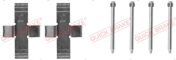 QUICK BRAKE 109-0916 - Zubehörsatz, Scheibenbremsbelag