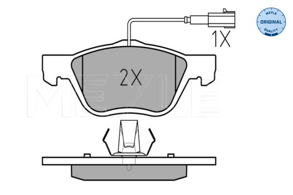 MEYLE 025 232 8919/W - Bremsbelagsatz, Scheibenbremse
