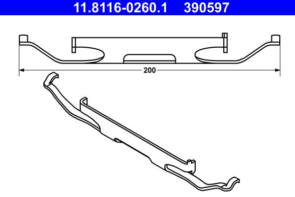 ATE 11.8116-0260.1 - Feder, Bremssattel