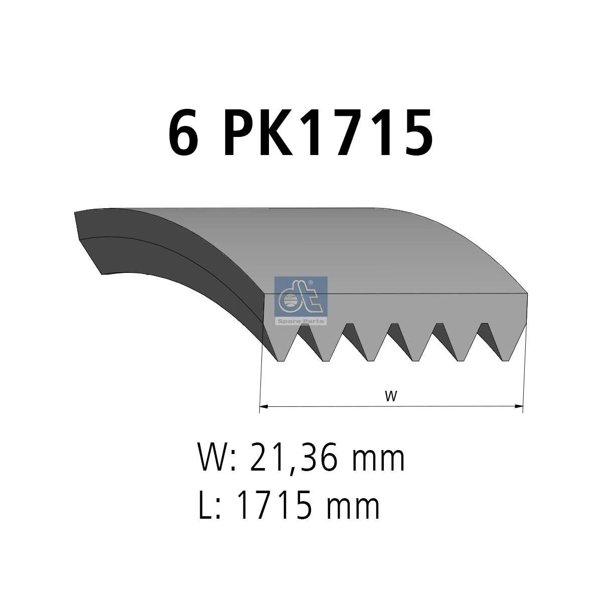 DT Spare Parts 11.12081 - Keilrippenriemen