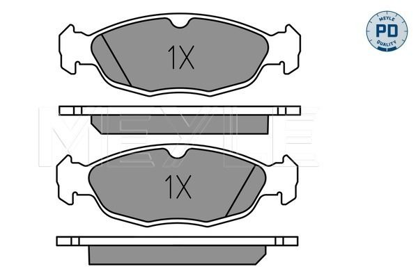 MEYLE 025 244 8717/PD - Bremsbelagsatz, Scheibenbremse