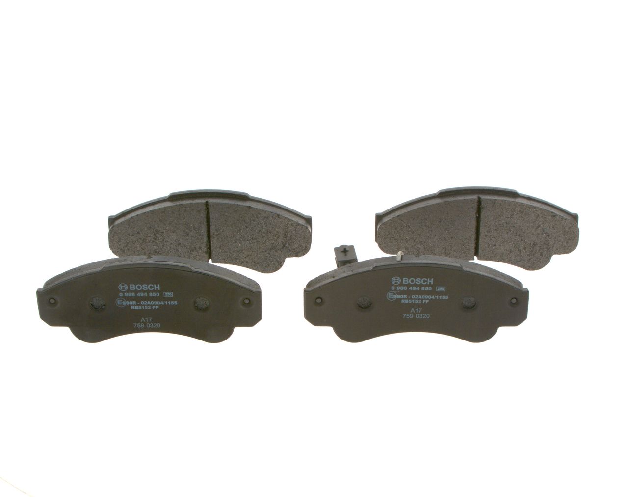 BOSCH 0 986 494 850 - Bremsbelagsatz, Scheibenbremse