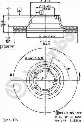 BREMBO 09.2943.10 - Bremsscheibe
