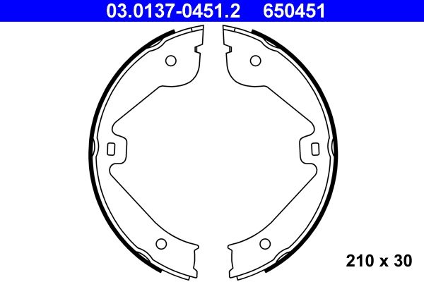 ATE 03.0137-0451.2 - Bremsbackensatz, Feststellbremse