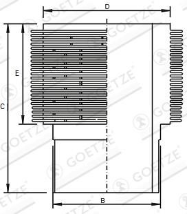 GOETZE ENGINE 14-000230-00 - Zylinderlaufbuchse