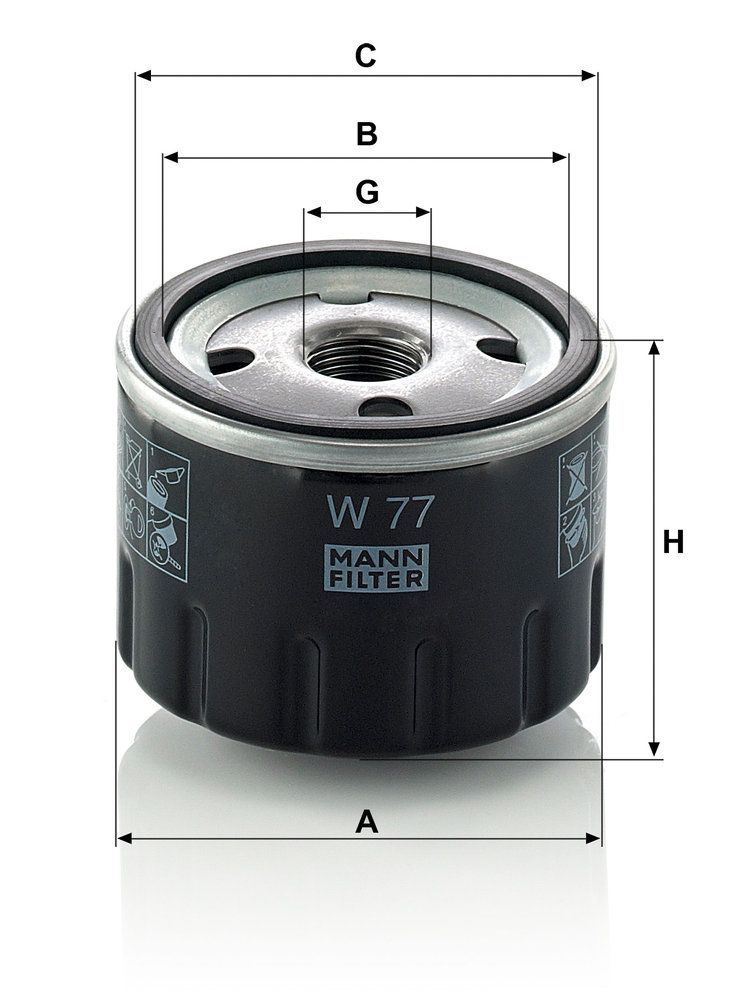 MANN-FILTER W 77 - Ölfilter