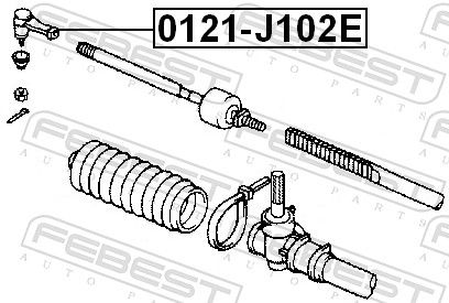 FEBEST 0121-J102E - Spurstangenkopf