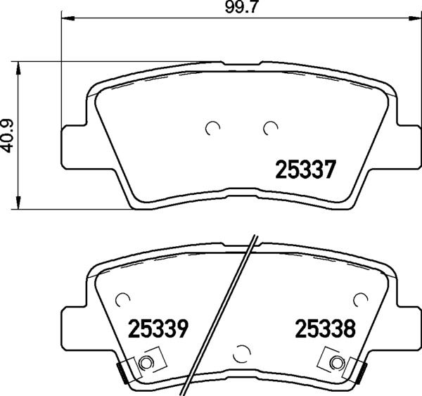 BREMBO P 30 094 - Bremsbelagsatz, Scheibenbremse