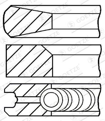GOETZE ENGINE 08-152900-00 - Kolbenringsatz