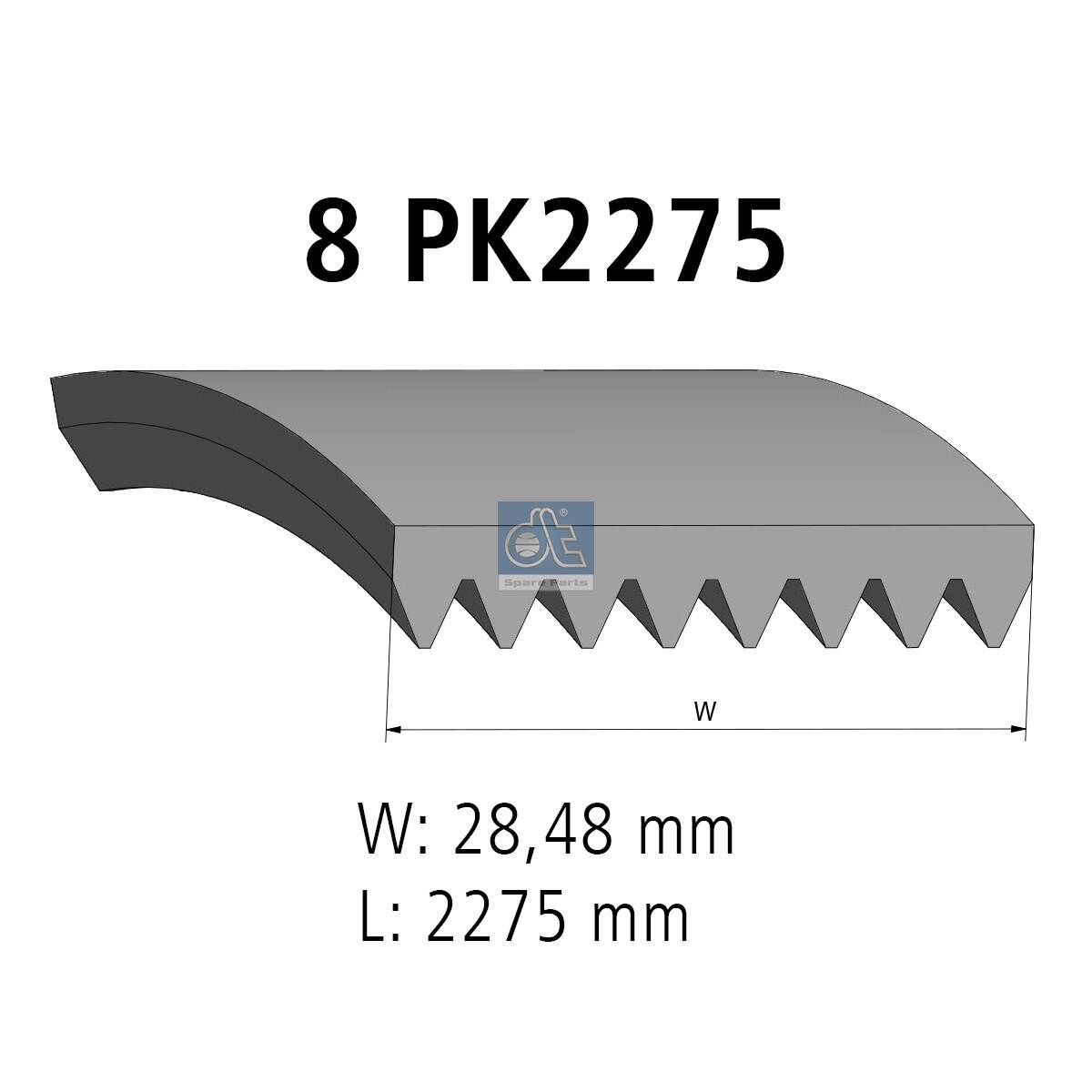 DT Spare Parts 1.21858 - Keilrippenriemen
