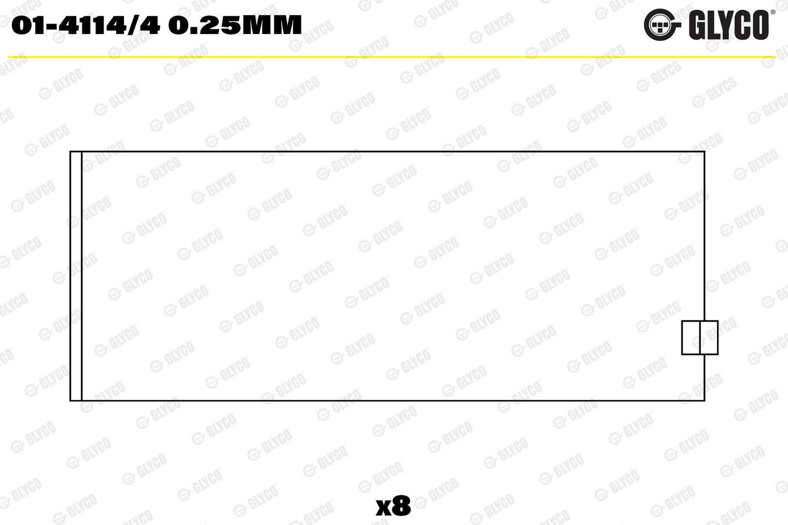 GLYCO 01-4114/4 0.25mm - Pleuellagerschale