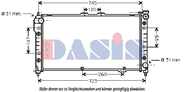 AKS DASIS 110230N - Kühler, Motorkühlung