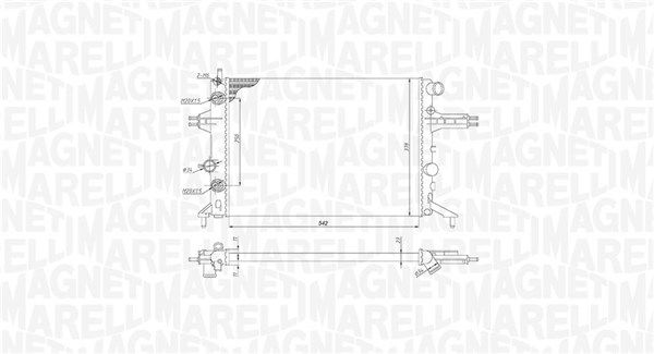 MAGNETI MARELLI 350213192800 - Kühler, Motorkühlung