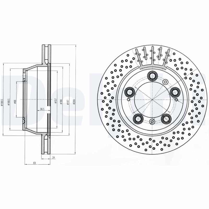 DELPHI BG4163C - Bremsscheibe