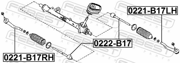 FEBEST 0221-B17LH - Spurstangenkopf