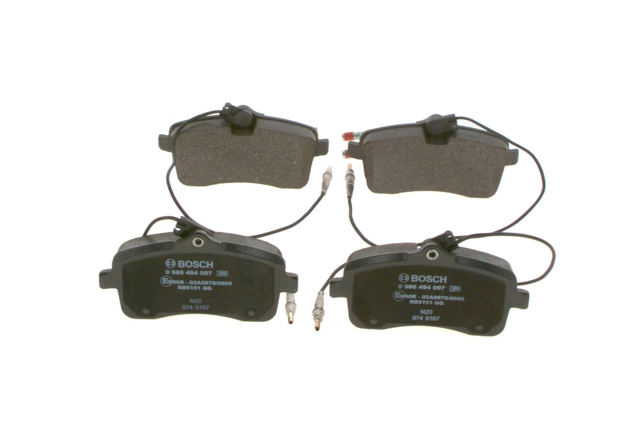 BOSCH 0 986 494 097 - Bremsbelagsatz, Scheibenbremse