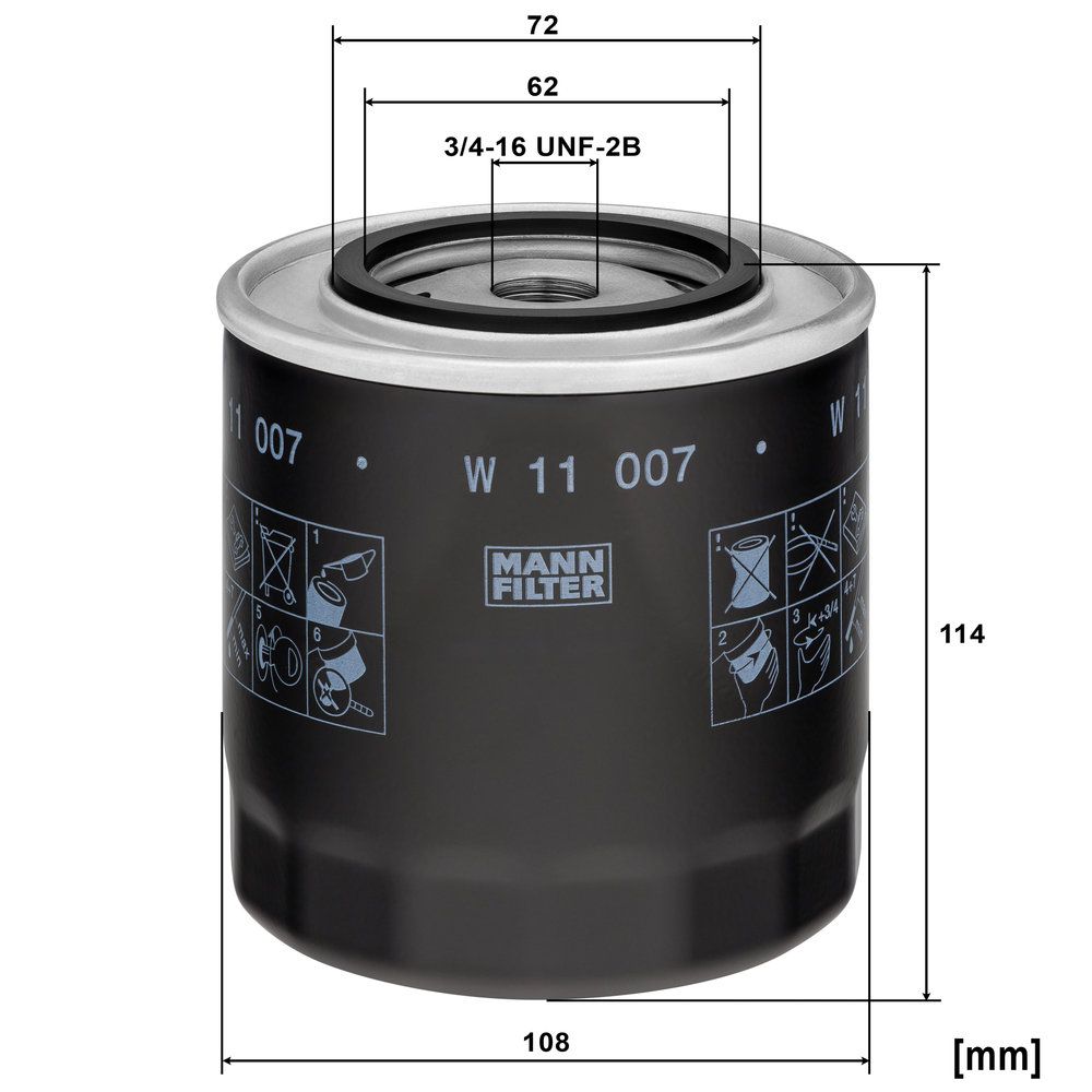 MANN-FILTER W 11 007 - Ölfilter