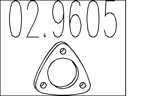 MTS 02.9605 - Dichtung, Abgasrohr