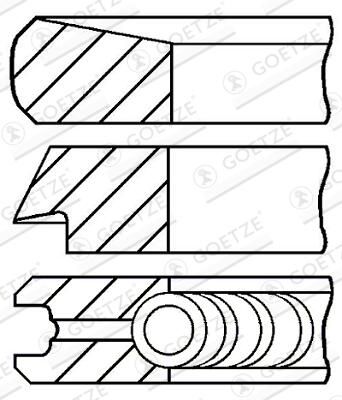 GOETZE ENGINE 08-107000-00 - Kolbenringsatz