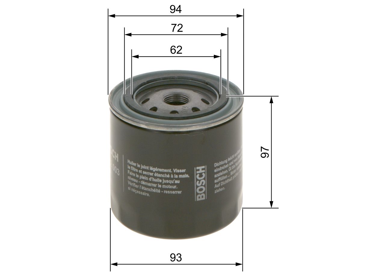 BOSCH 0 986 452 003 - Ölfilter