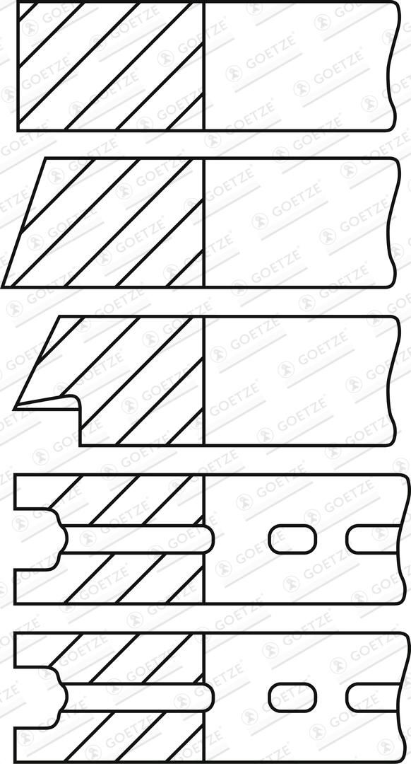 GOETZE ENGINE 08-525100-00 - Kolbenringsatz