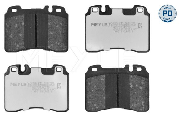 MEYLE 025 211 5317/PD - Bremsbelagsatz, Scheibenbremse