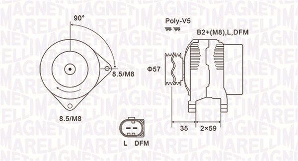 MAGNETI MARELLI 063731675010 - Generator