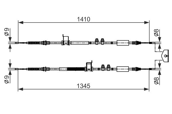 BOSCH 1 987 482 560 - Seilzug, Feststellbremse