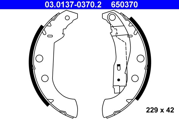 ATE 03.0137-0370.2 - Bremsbackensatz