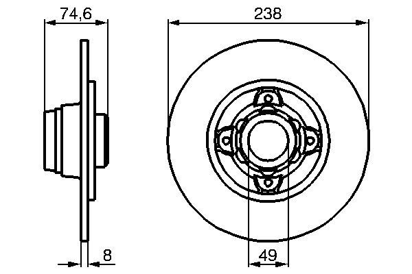 BOSCH 0 986 478 557 - Bremsscheibe
