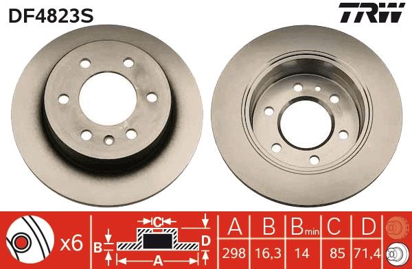 TRW DF4823S - Bremsscheibe