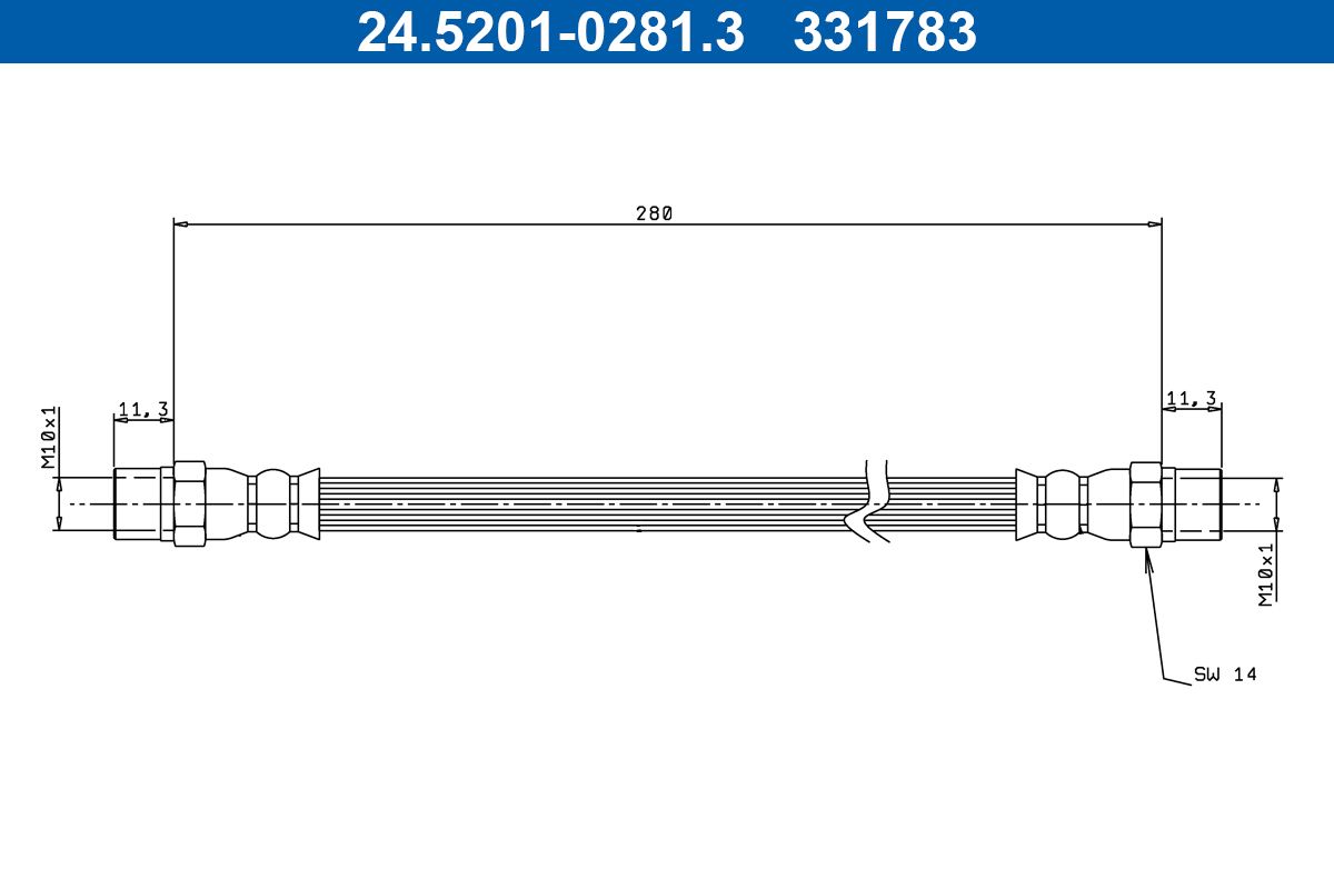 ATE 24.5201-0281.3 - Bremsschlauch