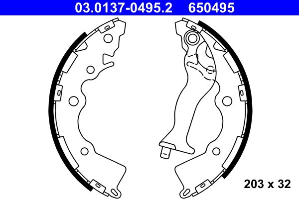 ATE 03.0137-0495.2 - Bremsbackensatz