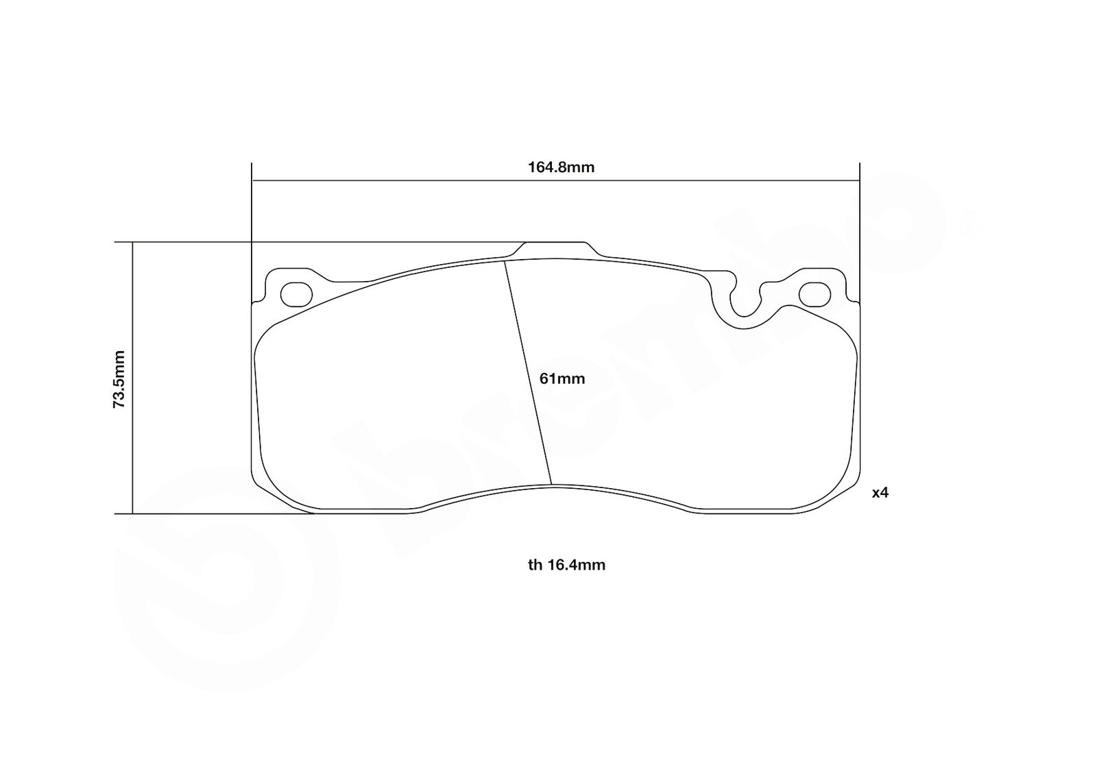 BREMBO 07.B314.02 - Hochleistungs-Bremsbelagsatz