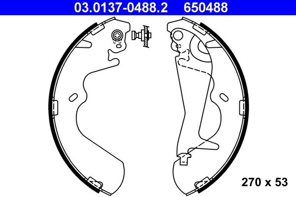 ATE 03.0137-0488.2 - Bremsbackensatz