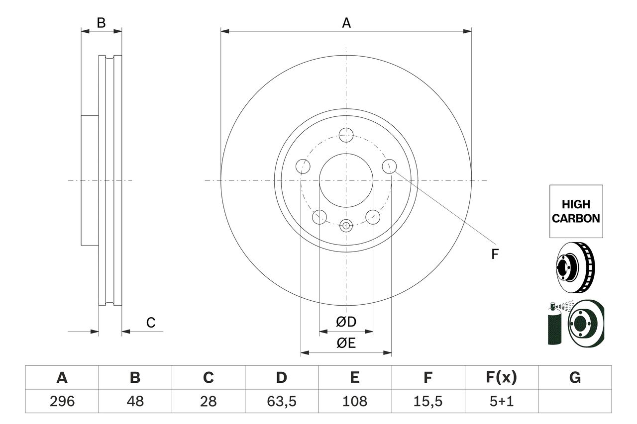 BOSCH 0 986 479 H03 - Bremsscheibe