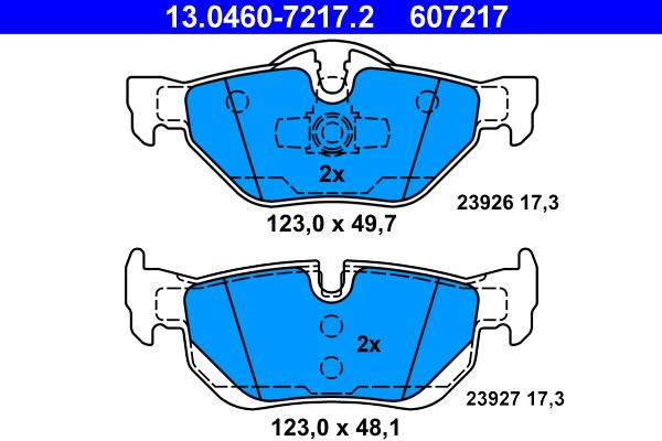 ATE 13.0460-7217.2 - Bremsbelagsatz, Scheibenbremse