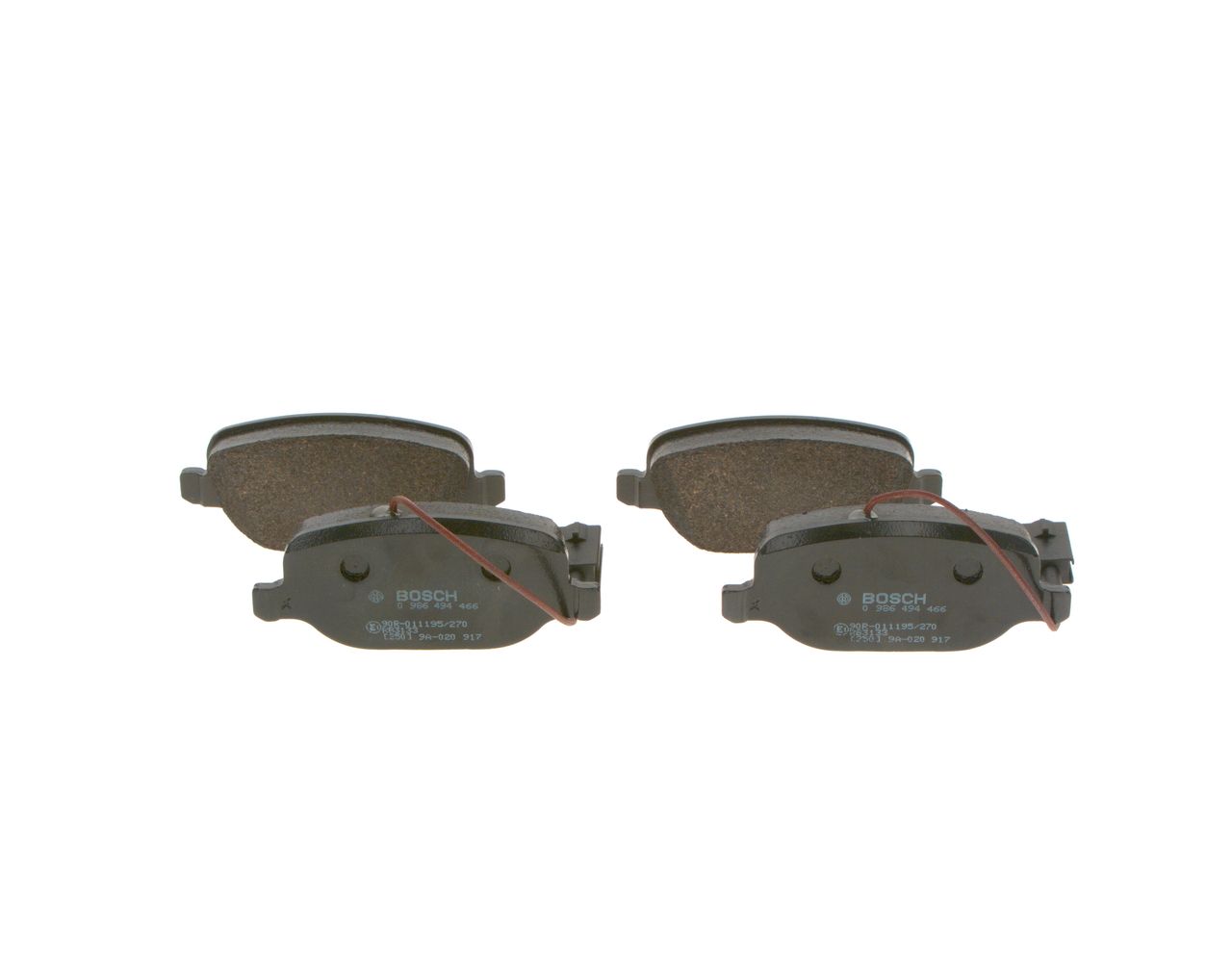 BOSCH 0 986 494 466 - Bremsbelagsatz, Scheibenbremse