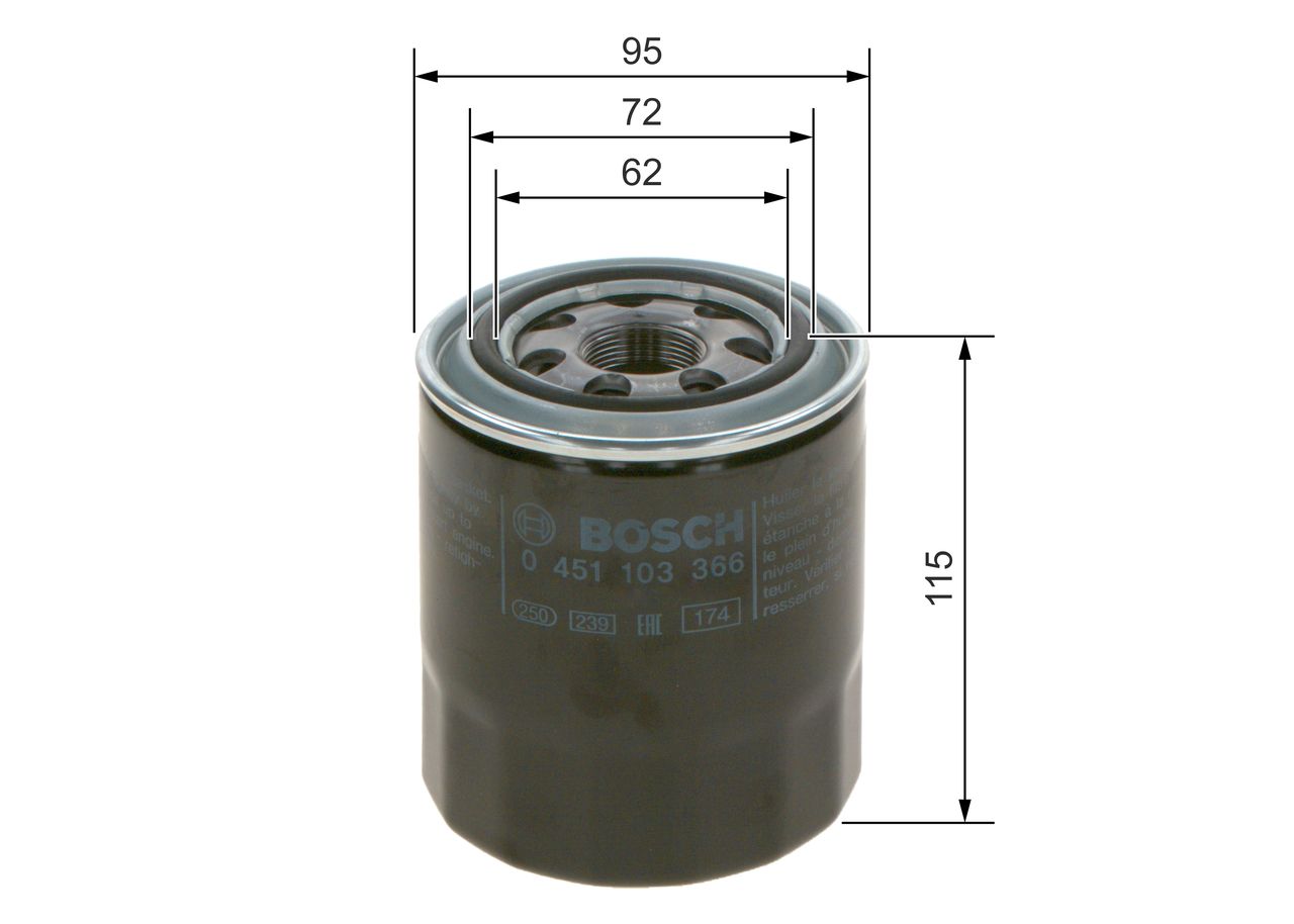 BOSCH 0 451 103 366 - Ölfilter