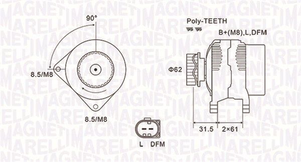 MAGNETI MARELLI 063731820010 - Generator