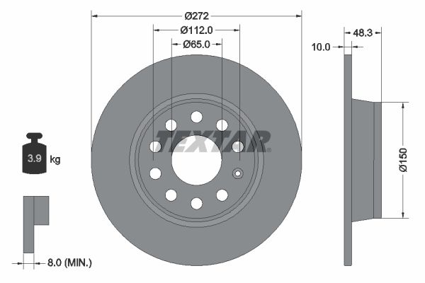 TEXTAR 92224903 - Bremsscheibe