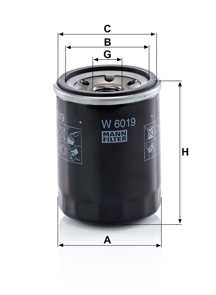 MANN-FILTER W 6019 - Ölfilter