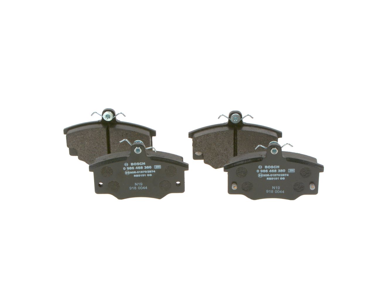 BOSCH 0 986 468 380 - Bremsbelagsatz, Scheibenbremse