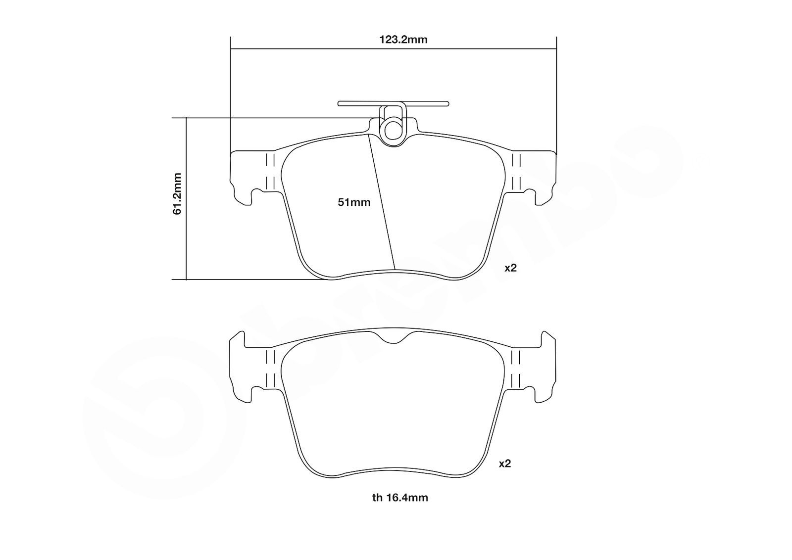 BREMBO 07.B315.41 - Hochleistungs-Bremsbelagsatz