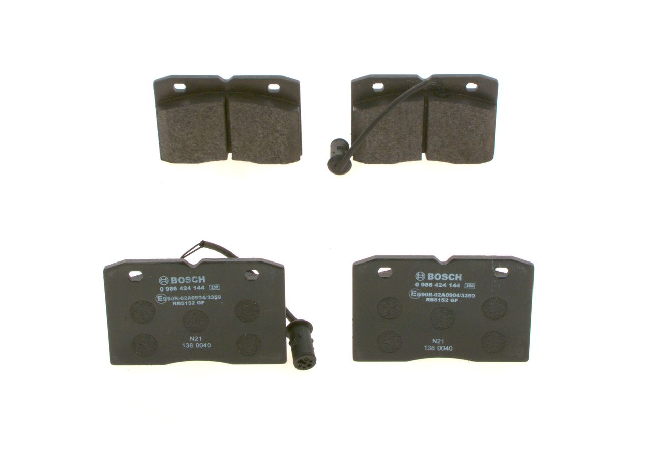 BOSCH 0 986 424 144 - Bremsbelagsatz, Scheibenbremse