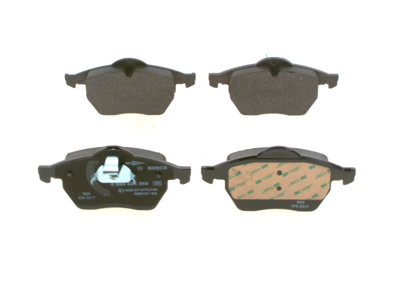 BOSCH 0 986 424 360 - Bremsbelagsatz, Scheibenbremse