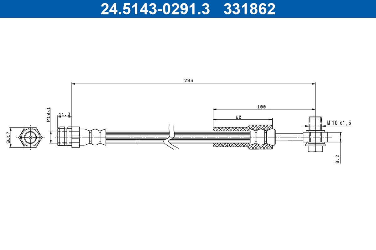 ATE 24.5143-0291.3 - Bremsschlauch