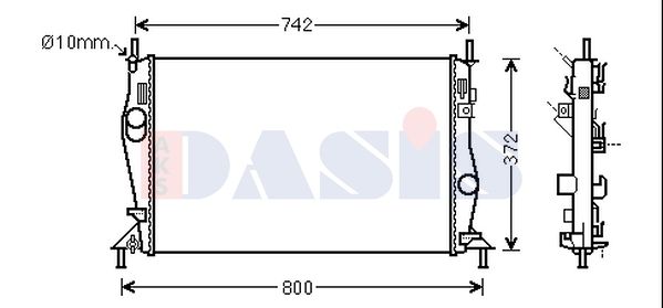 AKS DASIS 090121N - Kühler, Motorkühlung