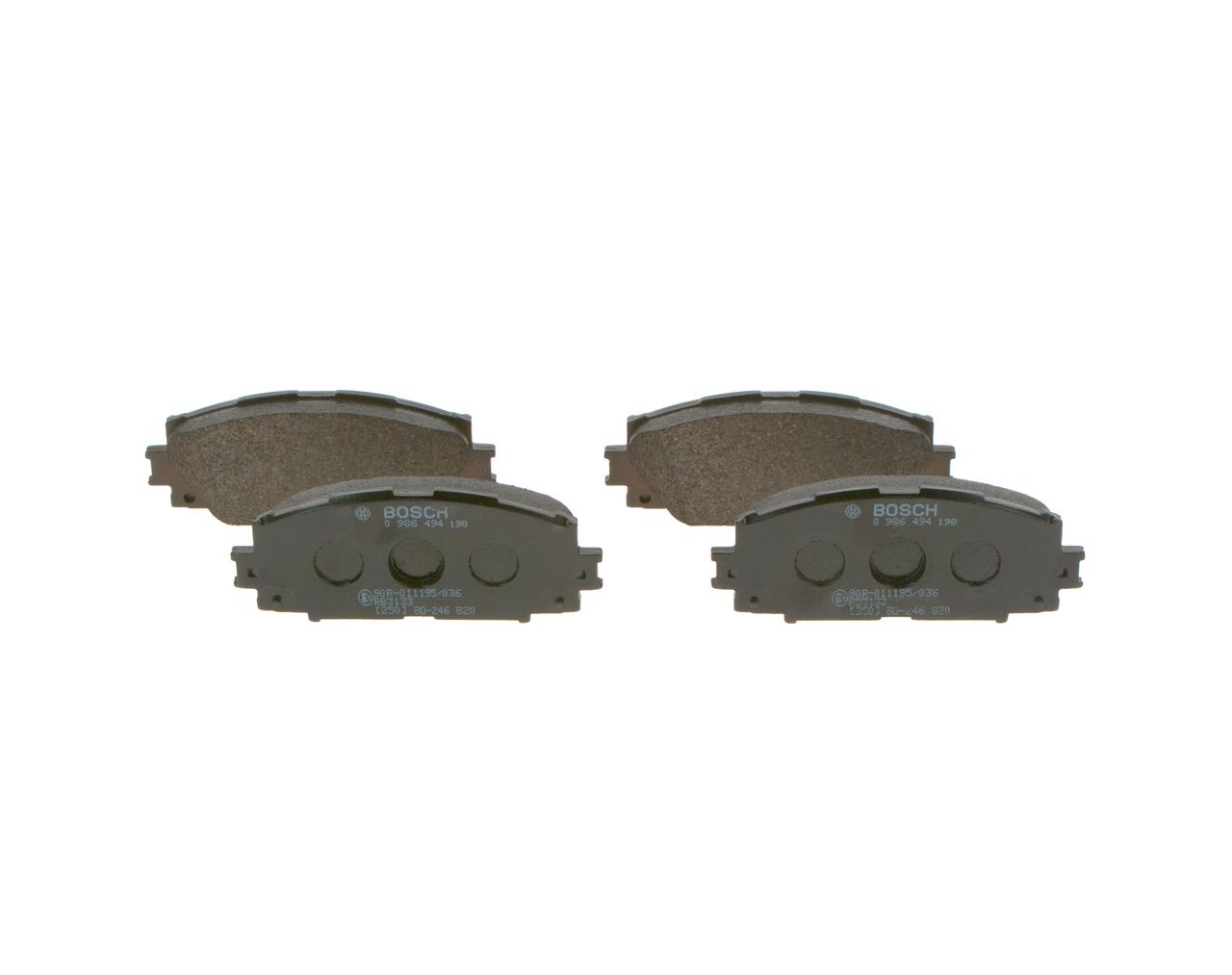 BOSCH 0 986 494 198 - Bremsbelagsatz, Scheibenbremse